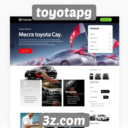Análise da interface do site toyotapg